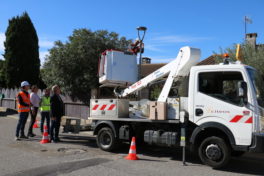 Travaux d'éclairage public en décembre