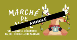 ANNULATION du Marché de Noël de l'APE