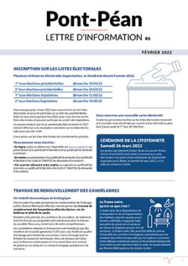 Lettre d'information / février 2022