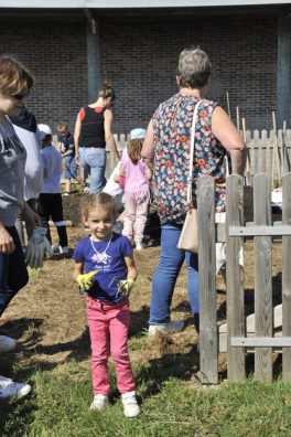 Chantier du potager éducatif Lucie Aubrac