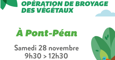 Opération de broyage des végétaux à Pont-Péan le 28 novembre 2026